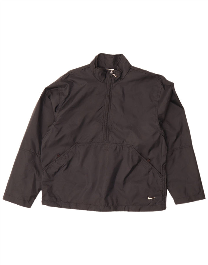 Nike Womens Oversized Pullover Tracksuit Top Jacket US 8/10 Medium Black