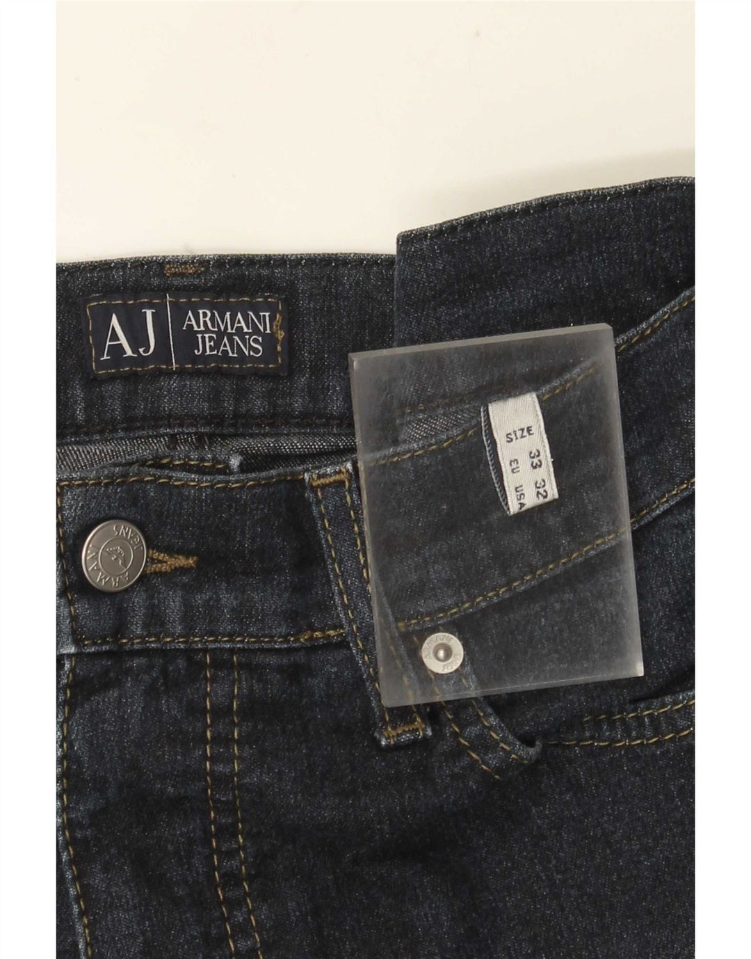 Armani Jeans Womens Straight Jeans W33 L34 Navy Blue