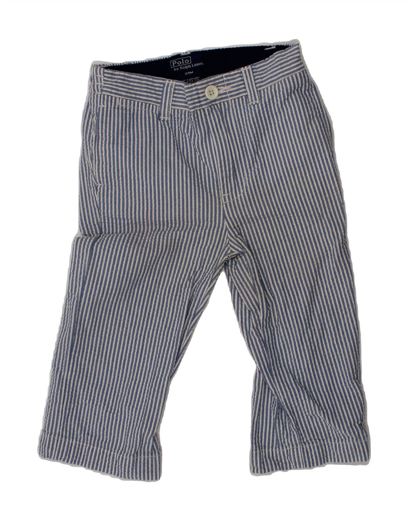 POLO RALPH LAUREN Baby Boys Chino Shorts 18-24 Months W18 L10 Blue Striped Vintage Polo Ralph Lauren and Second-Hand Polo Ralph Lauren from Messina Hembry 