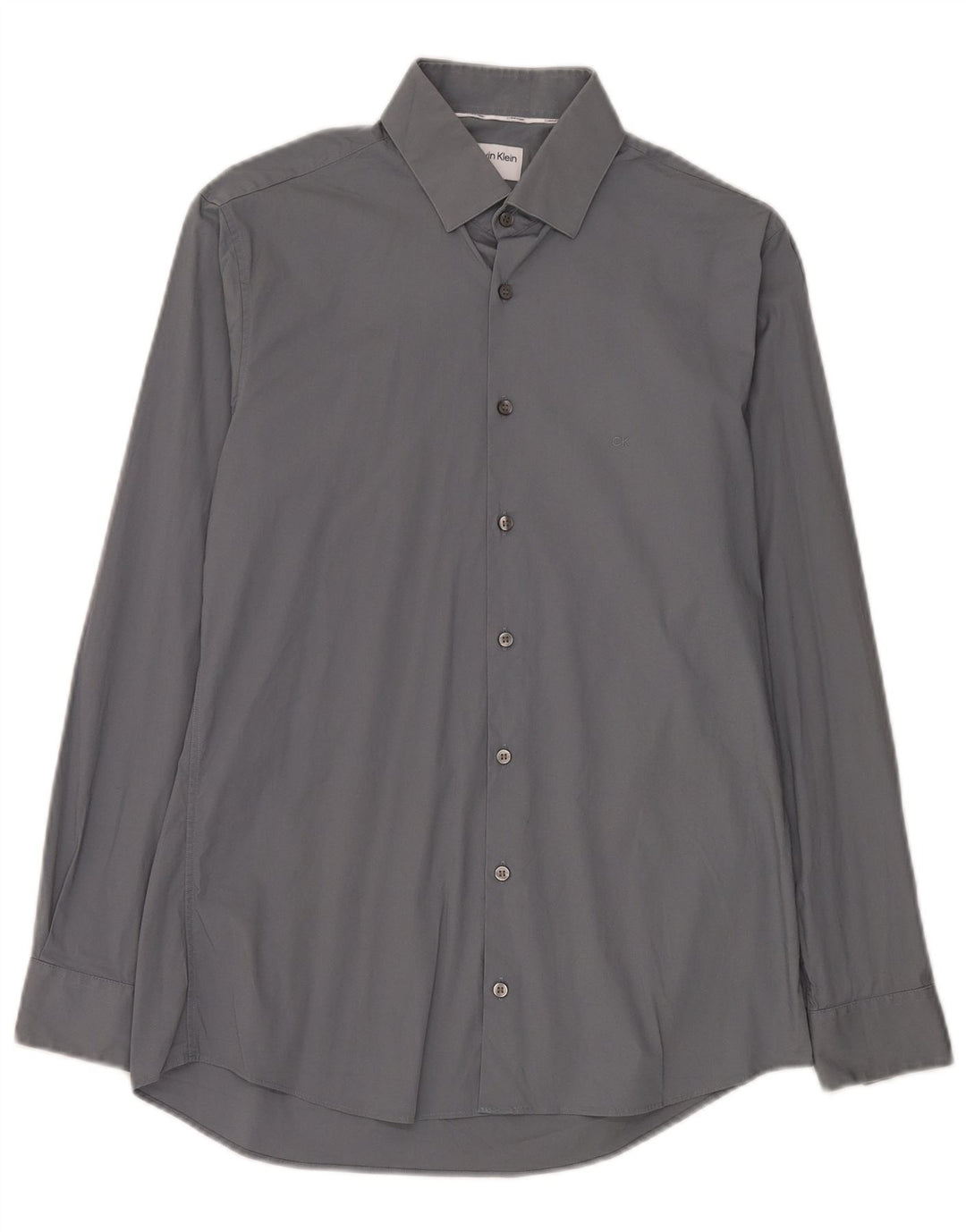 Calvin Klein Mens Slim Fit Shirt Size 39 Medium Grey
