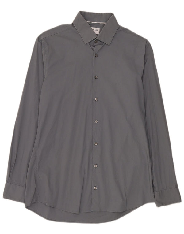 Calvin Klein Mens Slim Fit Shirt Size 39 Medium Grey