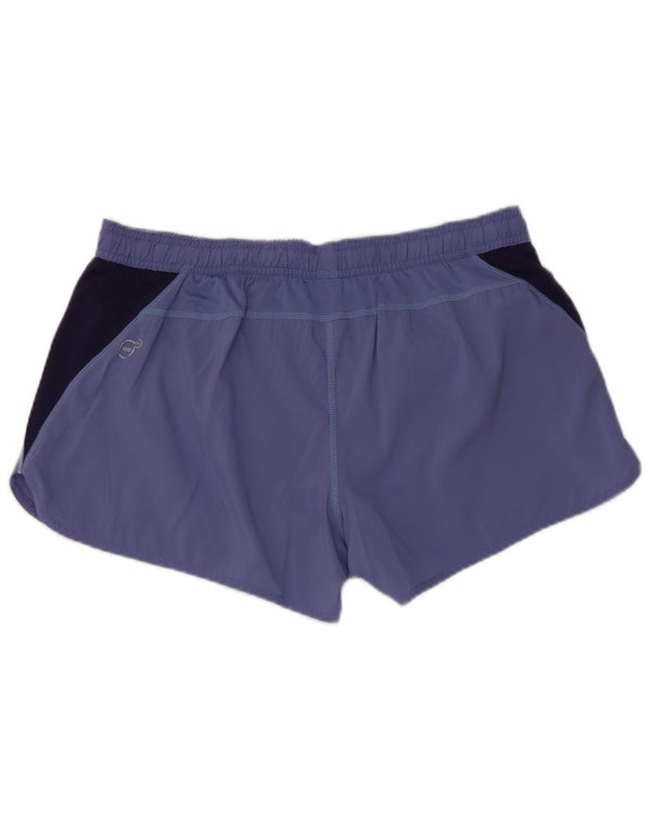 Puma Womens Sport Shorts UK 14 Large Purple Colourblock Polyester