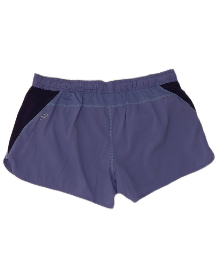 Puma Womens Sport Shorts UK 14 Large Purple Colourblock Polyester
