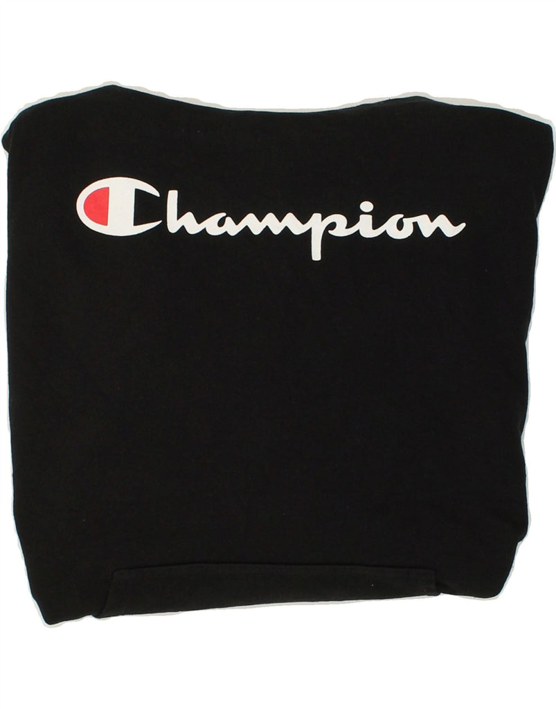 CHAMPION Mens Graphic Hoodie Jumper Large Black Cotton | Vintage Champion | Thrift | Second-Hand Champion | Used Clothing | Messina Hembry 