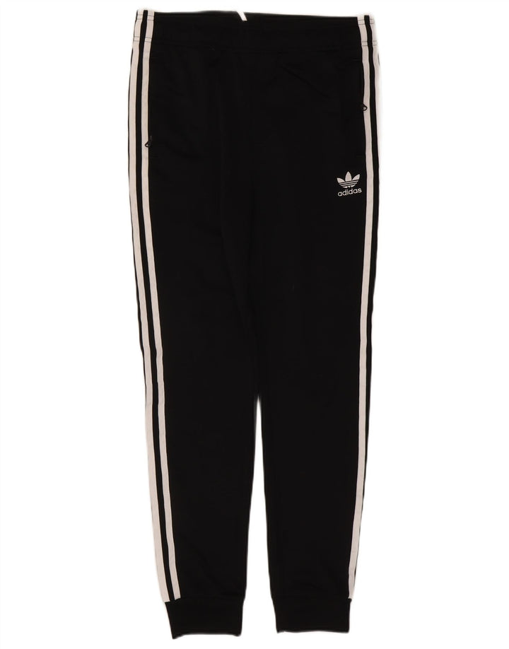 Adidas Boys Tracksuit Trousers Joggers 13-14 Years Black Polyester