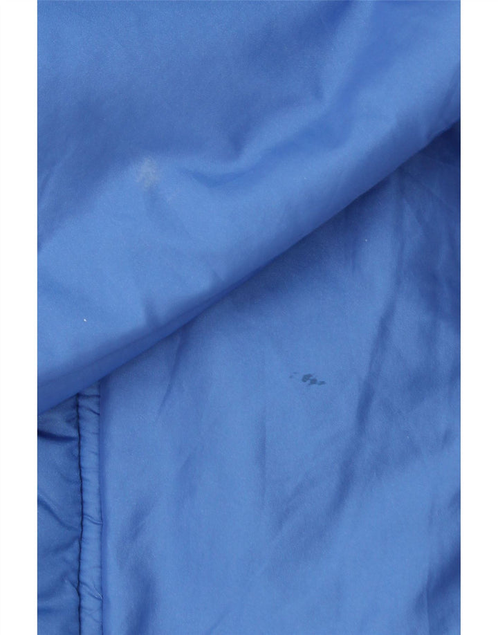 VINTAGE Mens Hooded Padded Jacket UK 36 Small Blue Colourblock Polyamide