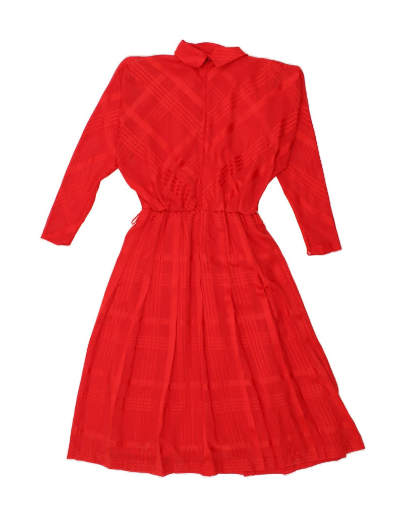 SORA Womens A-Line Dress UK 14 Large Red Check Polyester Vintage SORA and Second-Hand SORA from Messina Hembry 