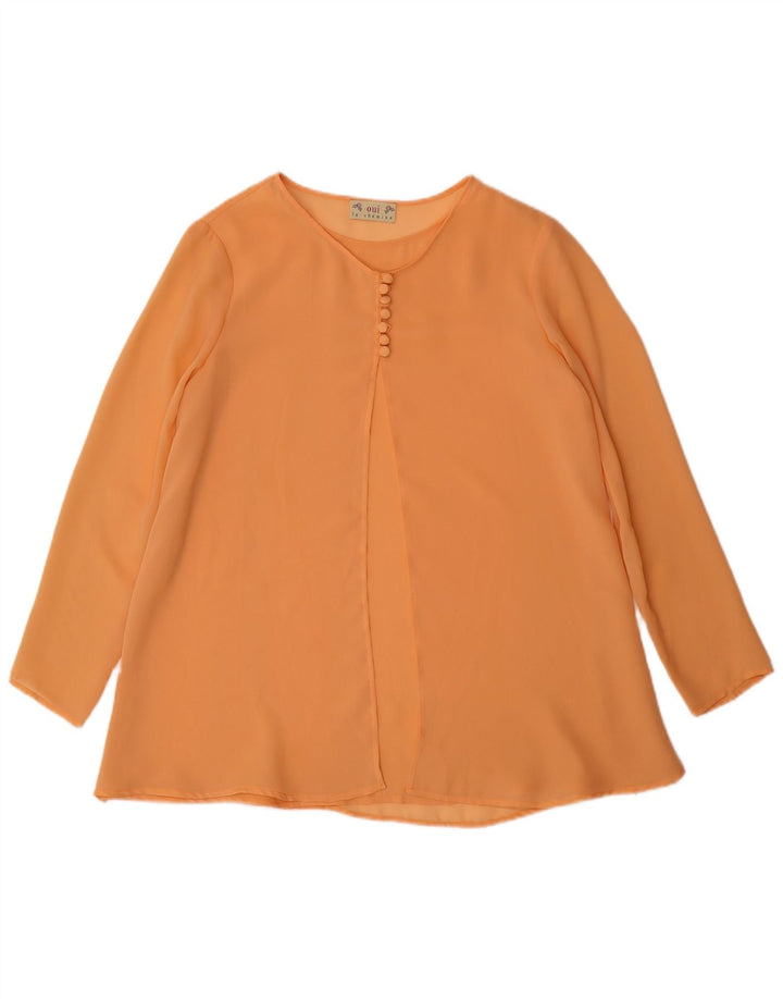 Oui Womens Shirt Blouse UK 10 Small Orange Polyester