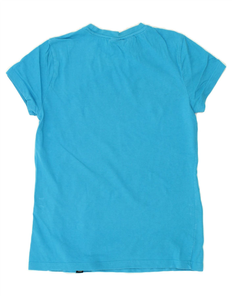 ADIDAS Girls Graphic T-Shirt Top 14-15 Years Blue Cotton Vintage Adidas and Second-Hand Adidas from Messina Hembry 