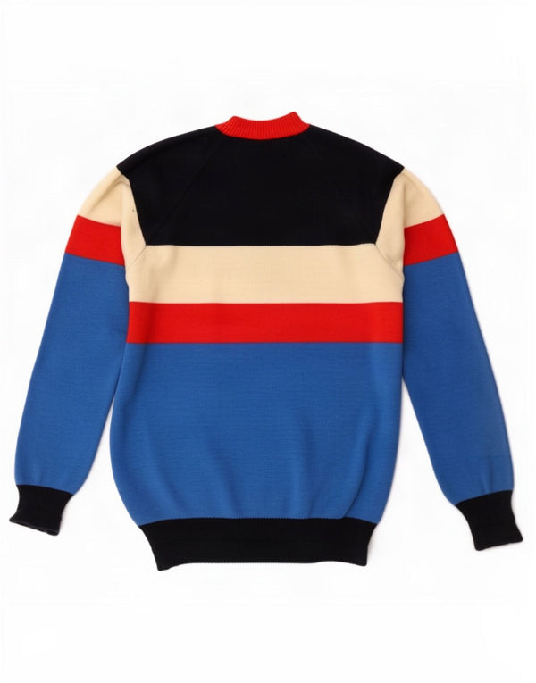 Vintage Mens Crew Neck Jumper Sweater IT 46 Small Multicoloured Colourblock