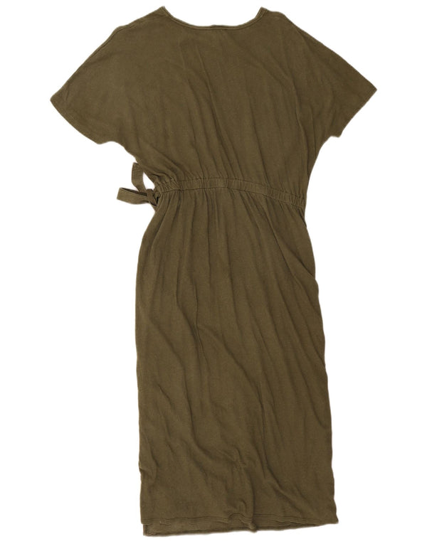 Phase Eight Womens T-Shirt Dress UK 12 Medium Khaki Cotton