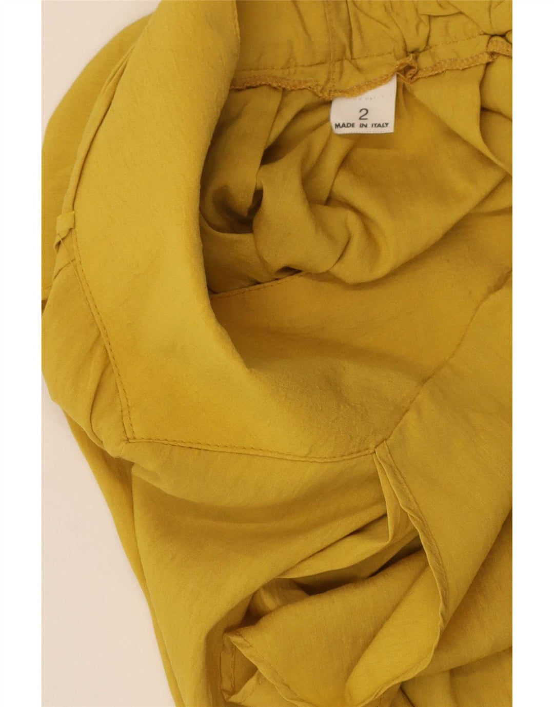 Vintage Womens Skort Mini Skirt W26 Small Yellow Viscose