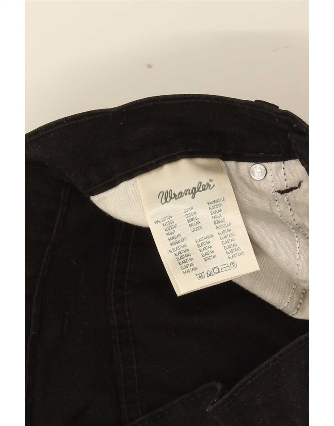 Wrangler Mens Texas Stretch Straight Jeans W30 L34 Black Cotton