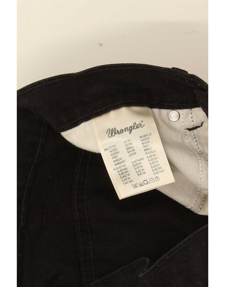 Wrangler Mens Texas Stretch Straight Jeans W30 L34 Black Cotton