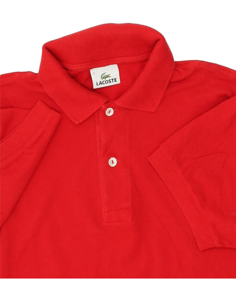 LACOSTE Mens Polo Shirt Size 2 XS Red Cotton | Vintage Lacoste | Thrift | Second-Hand Lacoste | Used Clothing | Messina Hembry 