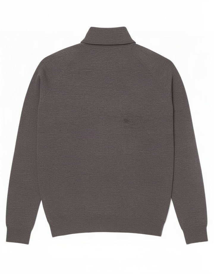 Zara Mens Roll Neck Jumper Sweater Medium Grey Viscose