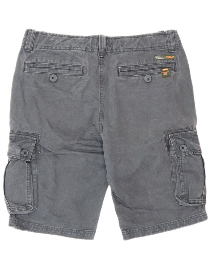 SUPERDRY Mens Cargo Shorts Medium W32  Grey Cotton