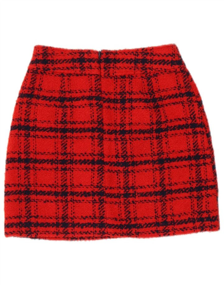 Piombo Womens Mini Skirt IT 38 XS W26  Red Check Polyester
