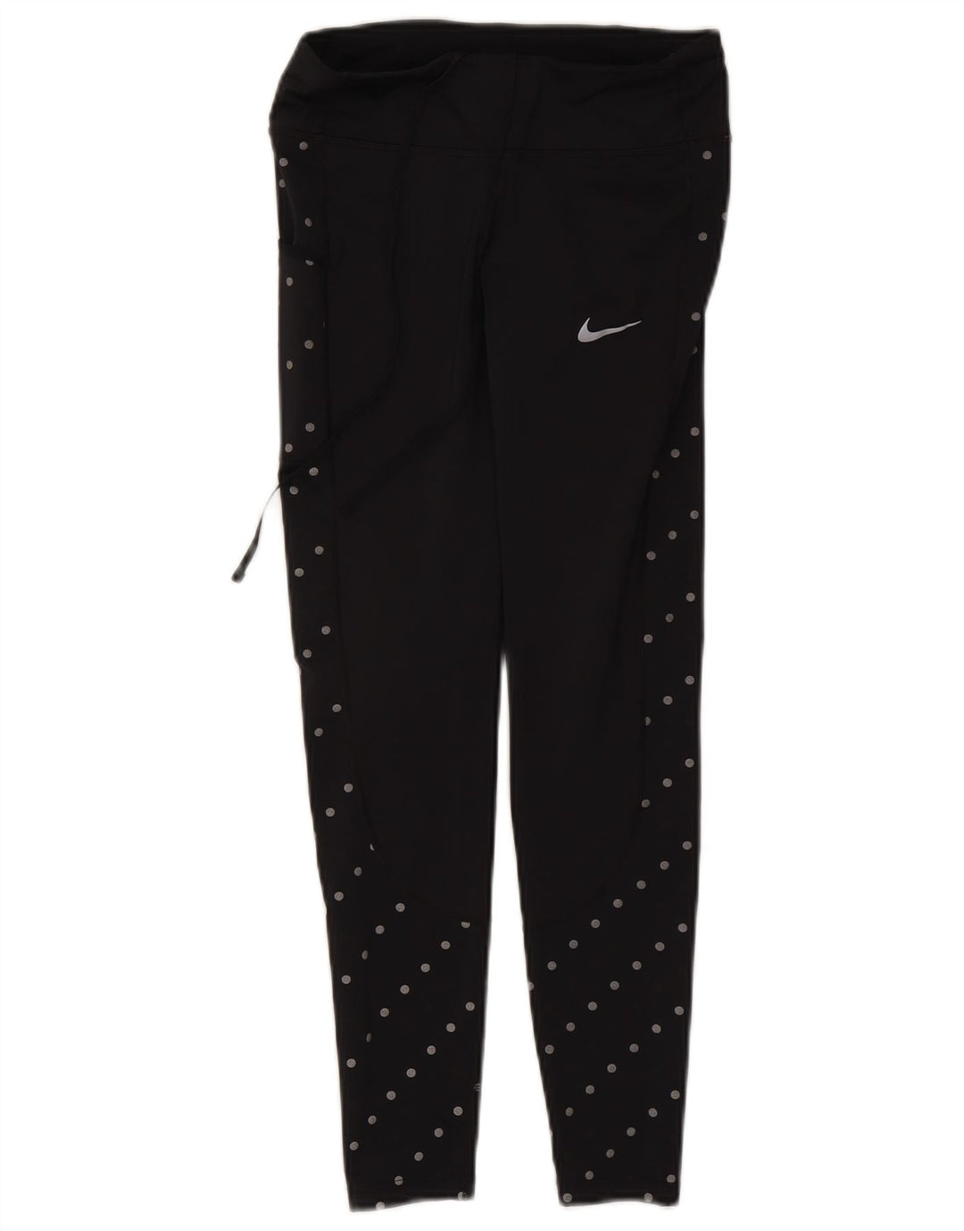 Nike Womens Leggings UK 8 Small Black Spotted Polyester