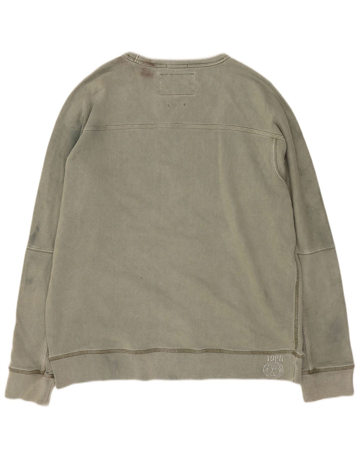 Fat Face Mens Graphic Sweatshirt Jumper Large Khaki Cotton
