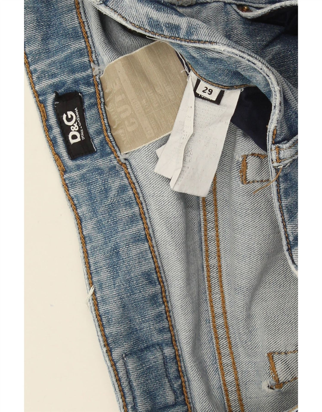 Dolce & Gabbana Womens Distressed Slim Jeans W29 L32 Blue Cotton