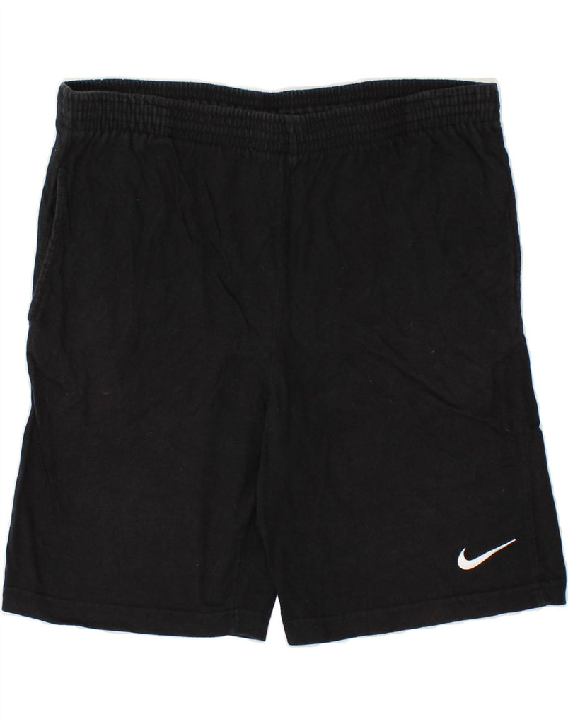 NIKE Mens Sport Shorts Medium Black Cotton | Vintage Nike | Thrift | Second-Hand Nike | Used Clothing | Messina Hembry 