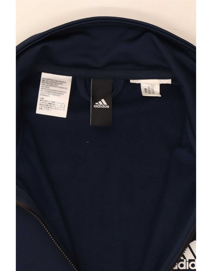 Adidas Mens Tracksuit Top Jacket Small Navy Blue Colourblock