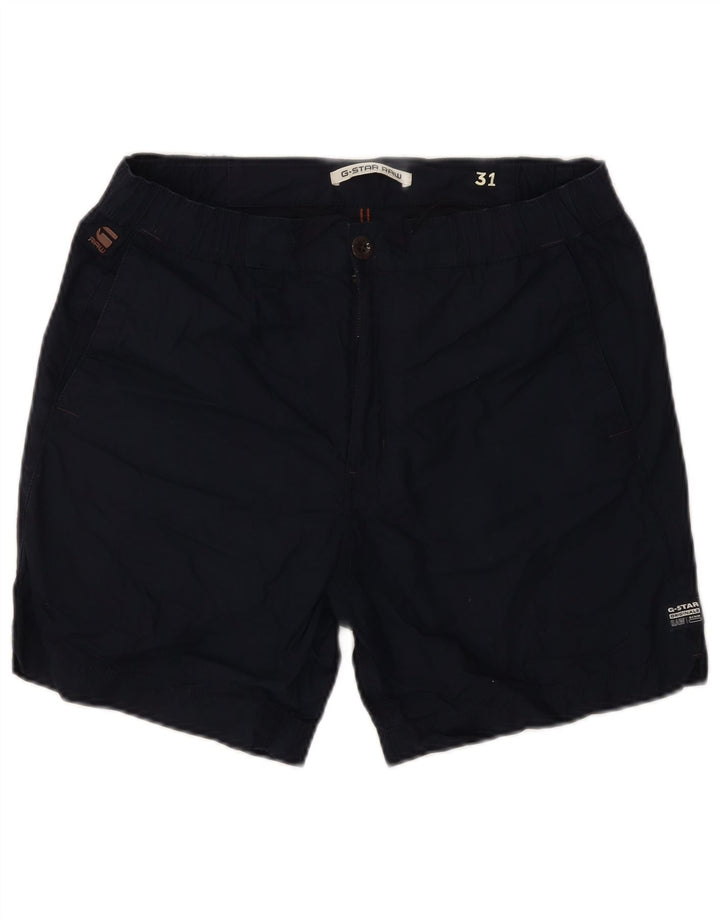 G-STAR Mens Cargo Shorts W31 Medium Navy Blue Cotton