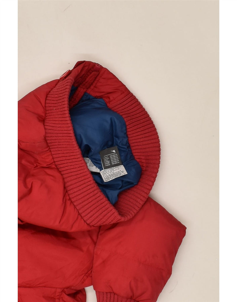 DIADORA Boys Hooded Padded Jacket 2-3 Years Red Polyester | Vintage Diadora | Thrift | Second-Hand Diadora | Used Clothing | Messina Hembry 