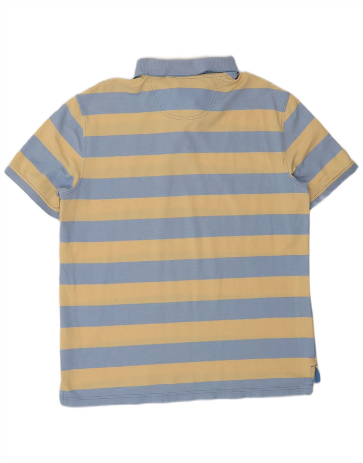 Izod Mens Polo Shirt Large Blue Cotton
