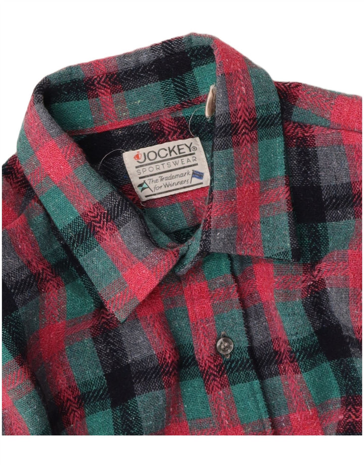 JOCKEY Mens Overshirt Shirt Medium Pink Check