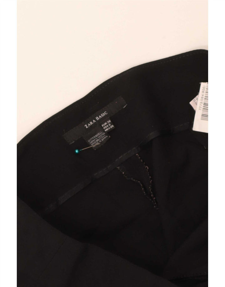 Zara Womens Flare Casual Trousers EU 38 Small W28 L29 Black Polyester