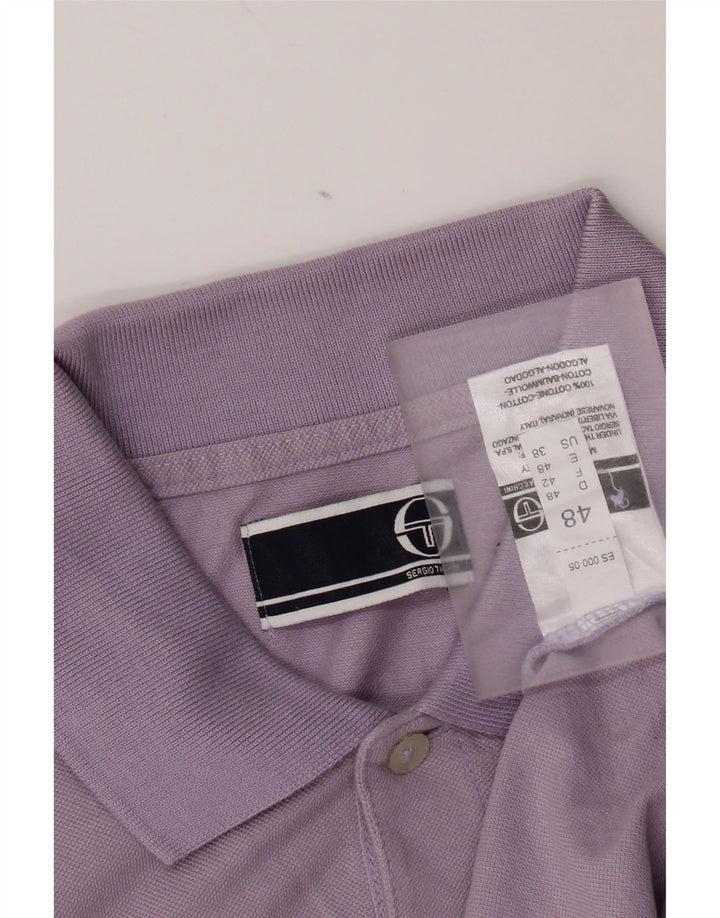 Sergio Tacchini Mens Polo Shirt IT 48 Medium Purple Cotton