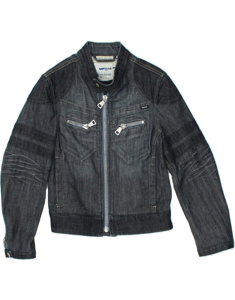 GAS Boys Denim Jacket 7-8 Years Navy Blue Cotton | Vintage Gas | Thrift | Second-Hand Gas | Used Clothing | Messina Hembry 