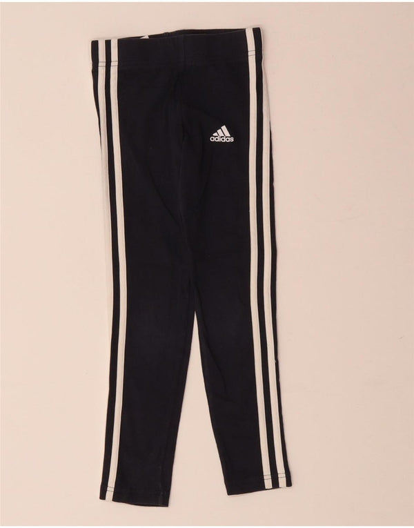 ADIDAS Boys Leggings 7-8 Years Black