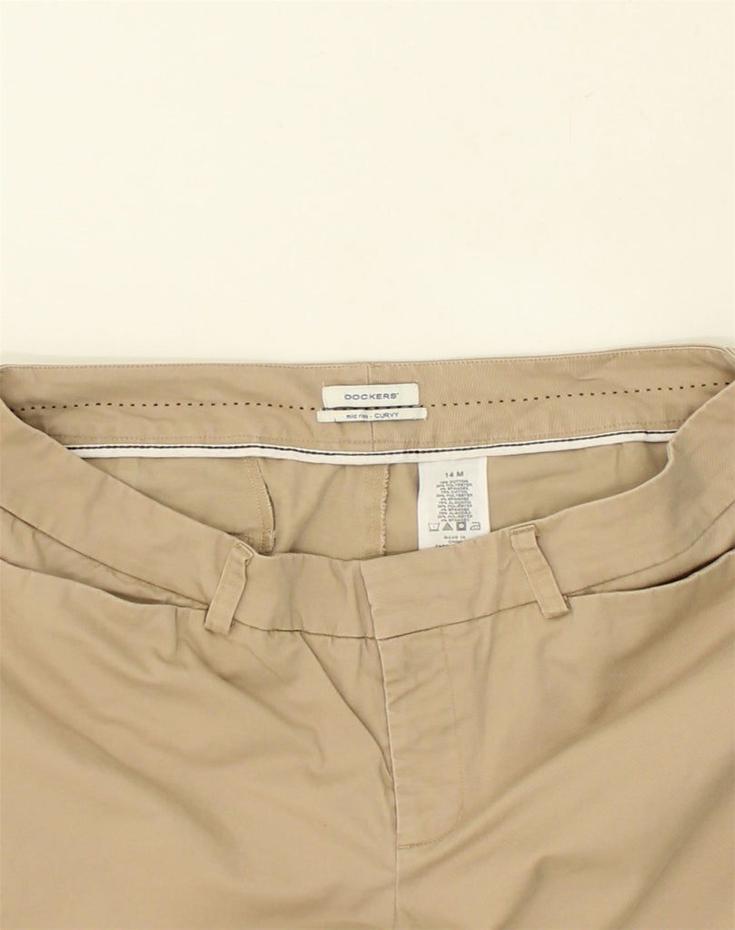 DOCKERS Womens Mid Rise Curvy Casual Trousers US 14 XL W36 L29 Beige | Vintage Dockers | Thrift | Second-Hand Dockers | Used Clothing | Messina Hembry 