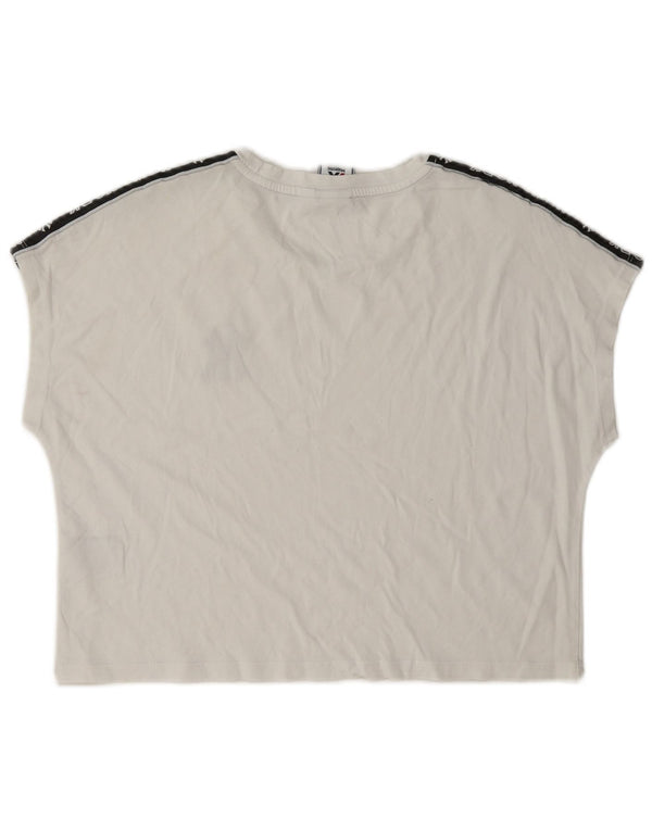 Majestic Womens New York Yankees Crop Graphic T-Shirt Top UK 10 Small White