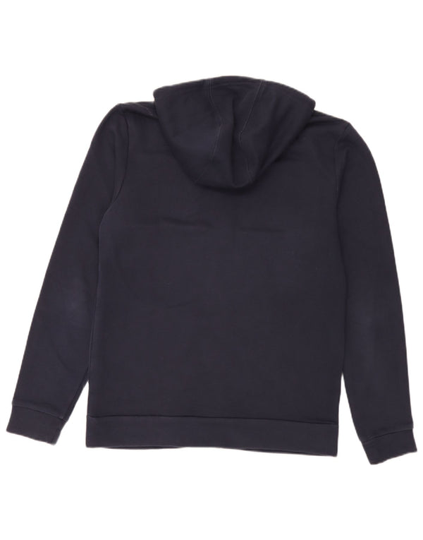 Adidas Mens Zip Hoodie Sweater Small Navy Blue Colourblock Cotton