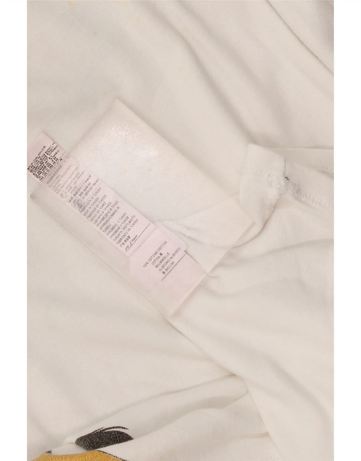 Benetton Womens Disney Oversized Graphic Top Long Sleeve UK 12 Medium White