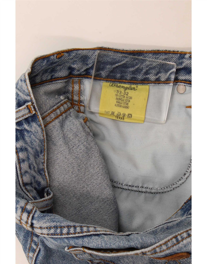 Wrangler Mens Texas Straight Jeans W33 L32 Blue Cotton