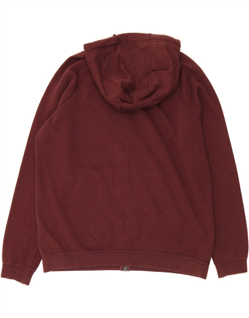 NIKE Mens Zip Hoodie Sweater Large Burgundy Cotton Vintage Nike and Second-Hand Nike from Messina Hembry 