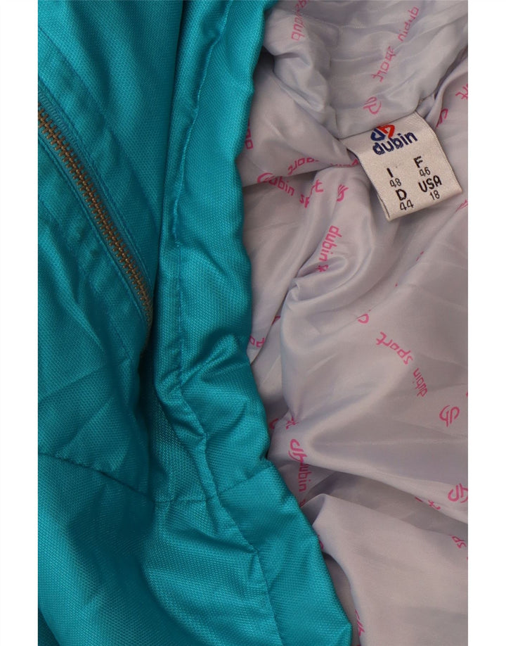 DUBIN Womens Oversized Ski Jacket EU 44 XL Blue Colourblock Sports