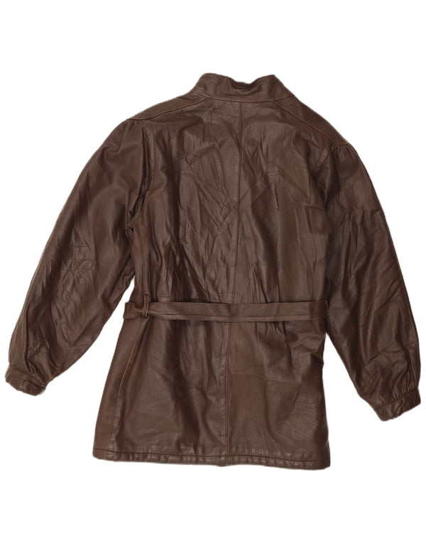 Vintage Womens Leather Jacket EU 38 Medium Brown