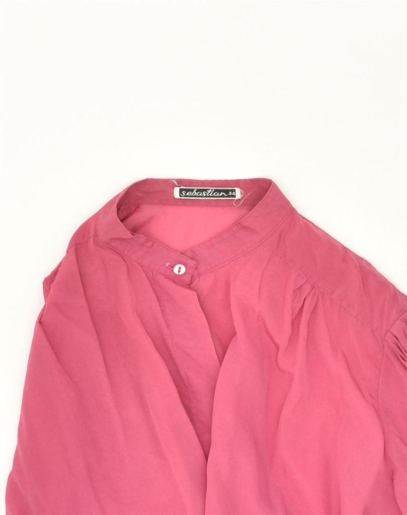 VINTAGE Womens Shirt Blouse IT 44 Medium Pink Acetate | Vintage Vintage | Thrift | Second-Hand Vintage | Used Clothing | Messina Hembry 