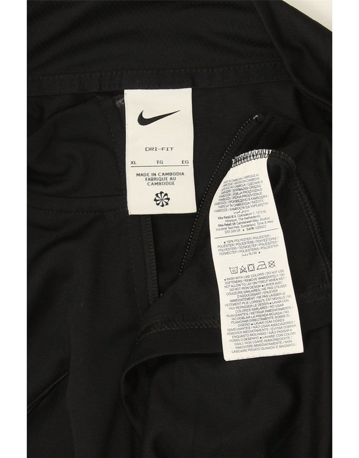 Nike Mens Dri Fit Tracksuit Top Jacket XL Black Polyester