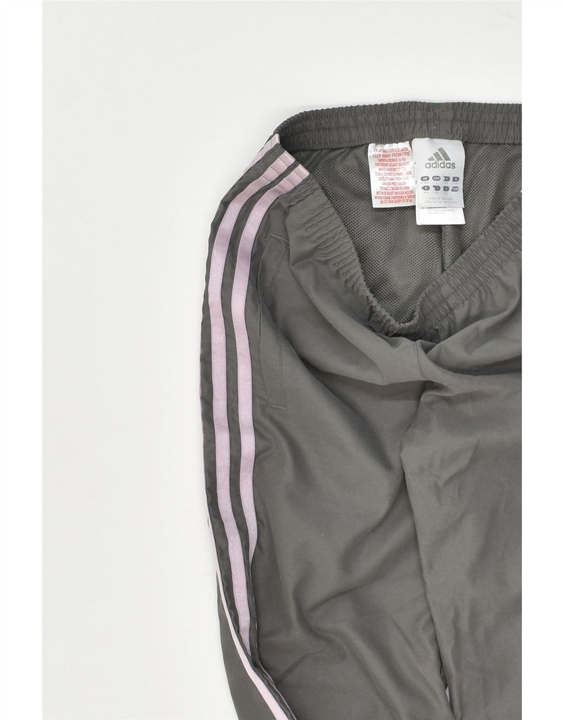 ADIDAS Girls Tracksuit Trousers 9-10 Years Grey Polyester | Vintage Adidas | Thrift | Second-Hand Adidas | Used Clothing | Messina Hembry 