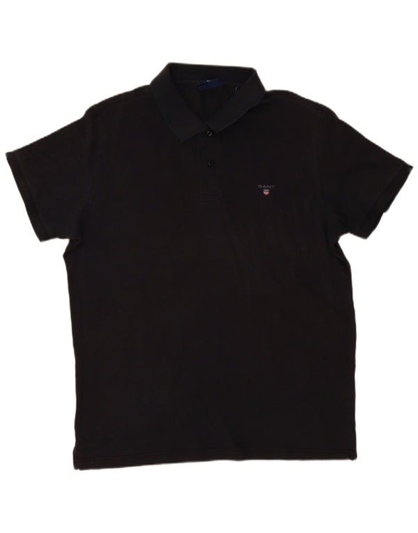 Gant Mens Regular Fit Polo Shirt XL Black Cotton