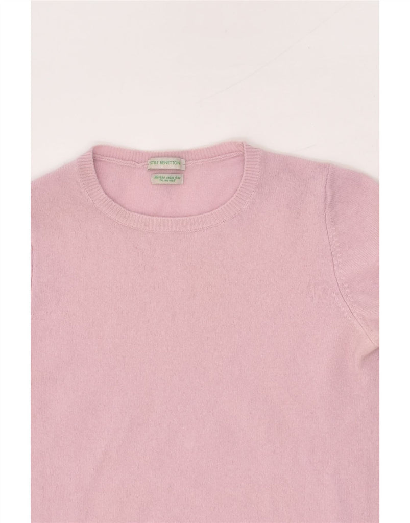 BENETTON Girls Boat Neck Jumper Sweater 14-15 Years Small Pink | Vintage Benetton | Thrift | Second-Hand Benetton | Used Clothing | Messina Hembry 