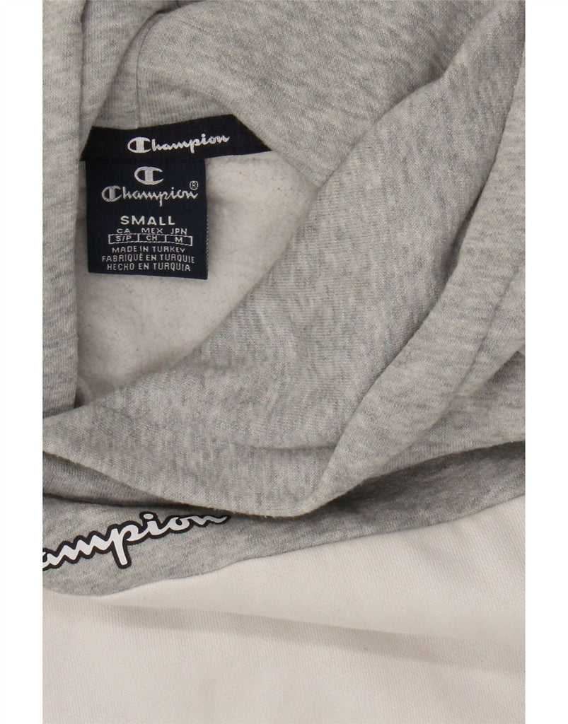 CHAMPION Mens Hoodie Jumper Small Grey Colourblock Cotton Vintage Champion and Second-Hand Champion from Messina Hembry 