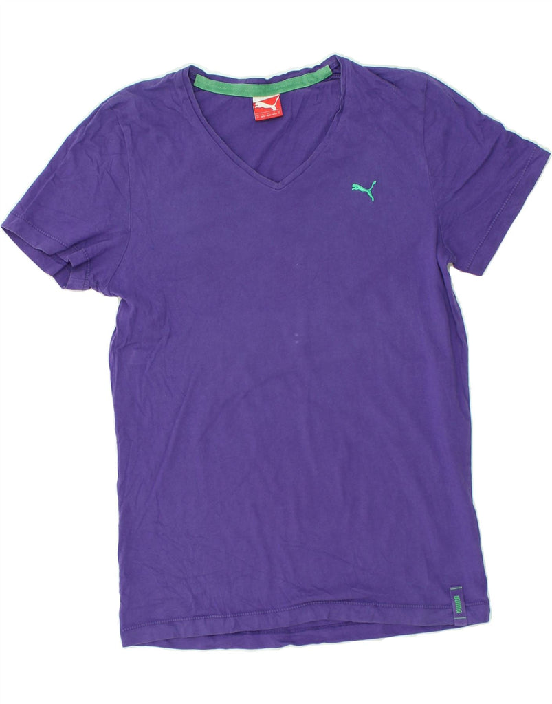 PUMA Womens T-Shirt Top UK 14 Medium Purple | Vintage Puma | Thrift | Second-Hand Puma | Used Clothing | Messina Hembry 